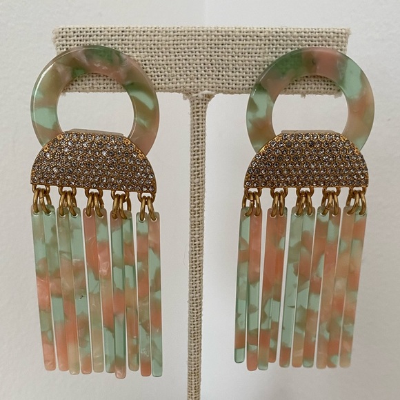 India Hicks Pink Camo Drop Earrings - Picture 2 of 3